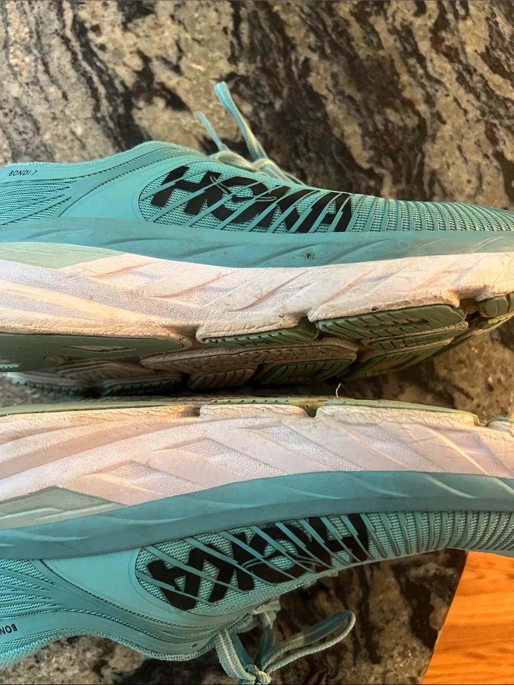 Hoka One One Women's Light Teal Athletic Running Shoes
